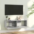 Miniatyrbild 3 av 8: Tv-bänk för vägg grå sonoma 100x30x30 cm konstruerat trä