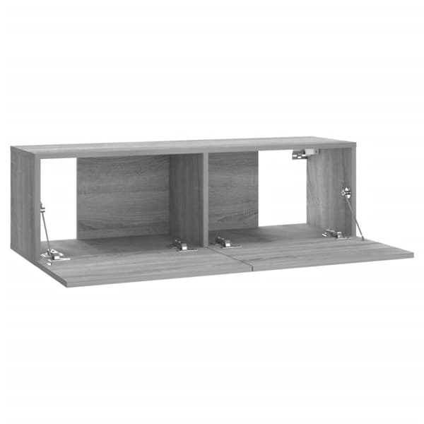 Tv-bänk för vägg grå sonoma 100x30x30 cm konstruerat trä