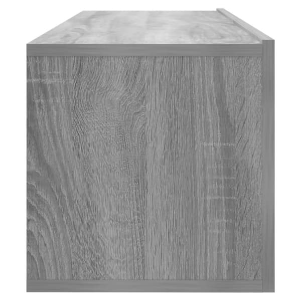 Tv-bänk för vägg grå sonoma 100x30x30 cm konstruerat trä