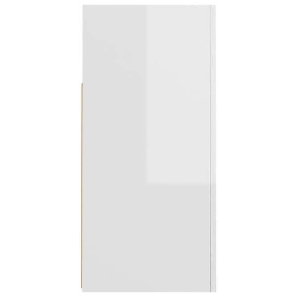Senkki LED-valoilla korkeakiilto valkoinen 80x35x75 cm