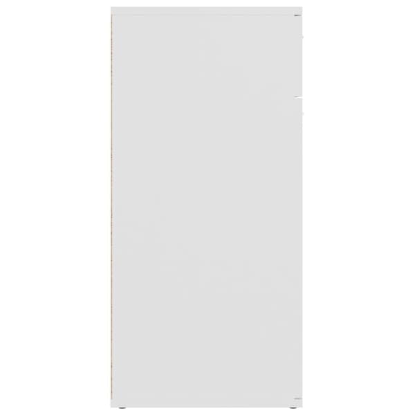 Skåp vit 80x36x75 cm konstruerat trä
