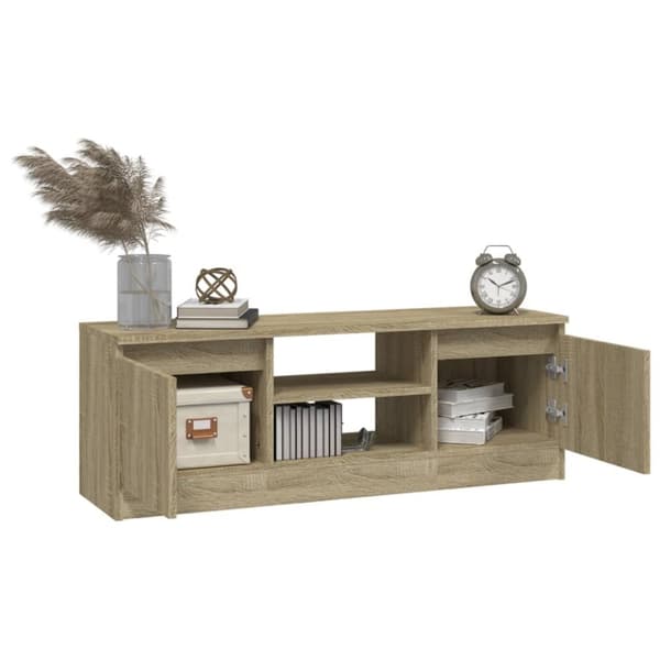 TV-bänk med dörr sonoma-ek 102x30x36 cm