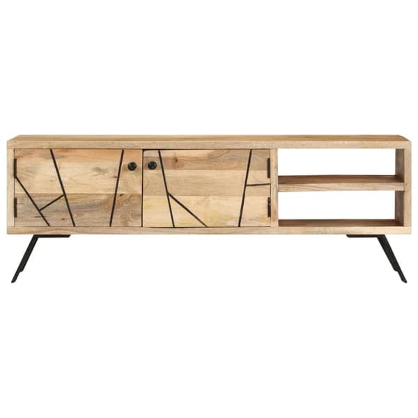 tv-skab 110x30x40 cm massivt mangotræ