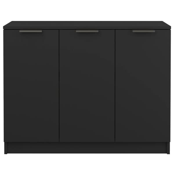 Skänk svart 90,5x30x70 cm konstruerat trä