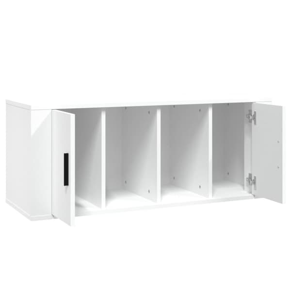 tv-bord 100x35x40 cm konstrueret træ hvid