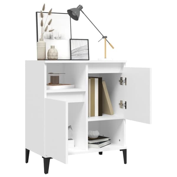 skænk 60x35x70 cm konstrueret træ hvid