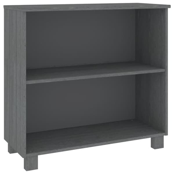 skænk HAMAR 85x35x80 cm massivt fyrretræ mørkegrå
