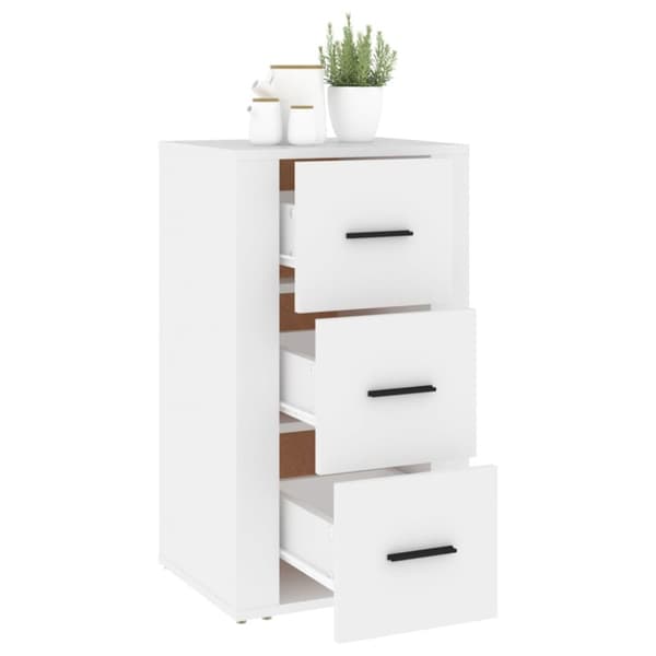 Skåp vit 40x33x70 cm konstruerat trä