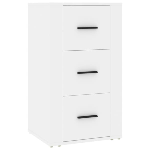Skåp vit 40x33x70 cm konstruerat trä