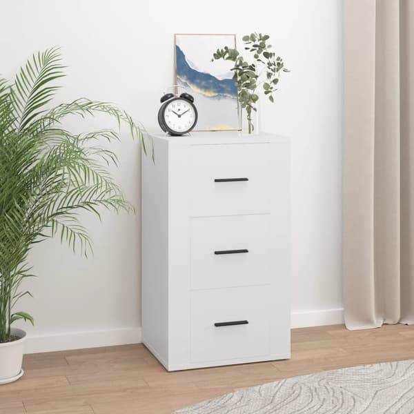Skåp vit 40x33x70 cm konstruerat trä