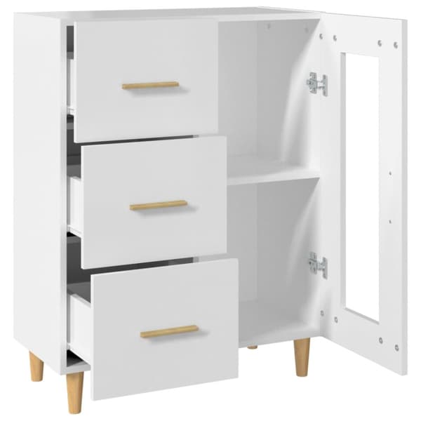 Skåp vit 69,5x34x90 cm konstruerat trä