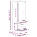 Miniatyrbillede 10 af 10: skab 36x35,5x103,5 cm konstrueret træ hvid
