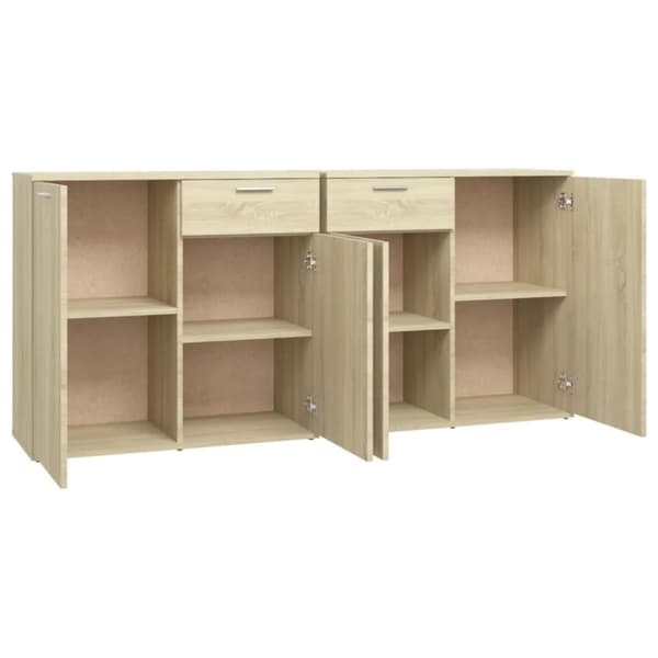 Skänk sonoma-ek 160x36x75 cm konstruerat trä