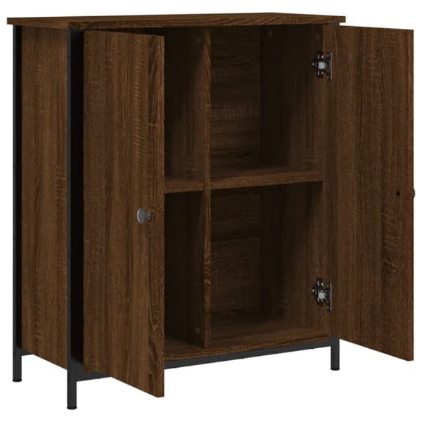 skab 70x30x80 cm konstrueret træ brun egetræsfarve