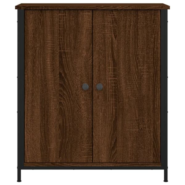 skab 70x30x80 cm konstrueret træ brun egetræsfarve