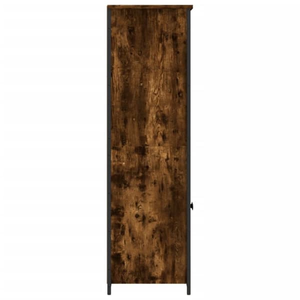 højskab 62x36x121,5 cm konstrueret træ røget egetræsfarve