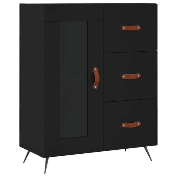 Kaappi musta 69,5x34x180 cm tekninen puu