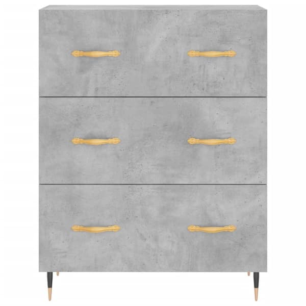 højskab 69,5x34x180 cm konstrueret træ betongrå