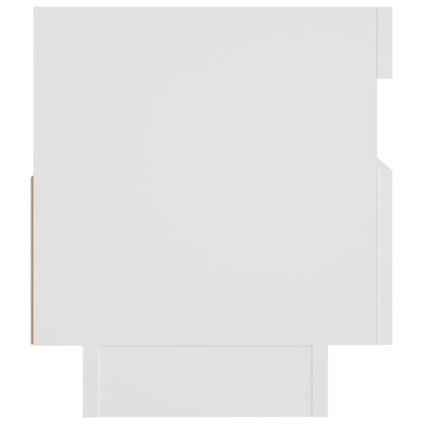 tv-skab med LED-lys 80x35x40 cm hvid