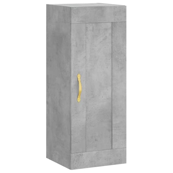 vægskab 34,5x34x90 cm konstrueret træ betongrå