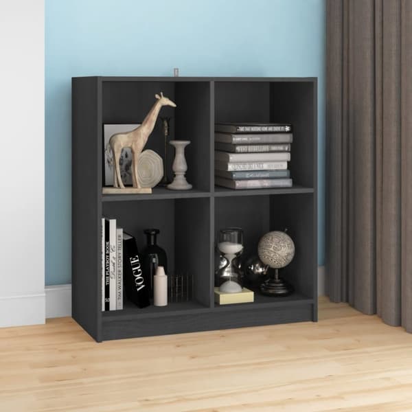 skænk 70x33x76 cm massivt fyrretræ grå