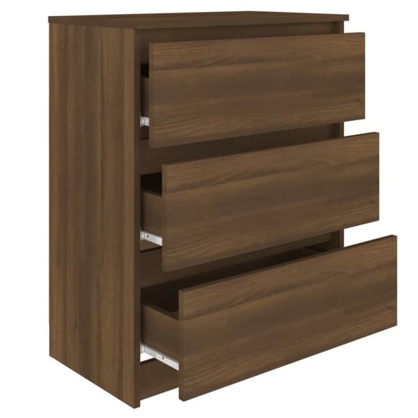 skænk 60x35x76 cm konstrueret træ brun egetræsfarve
