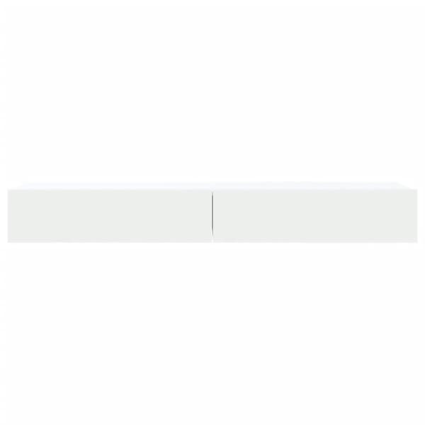 TV-tasot LED-valoilla 2 kpl valkoinen 60x35x15,5 cm
