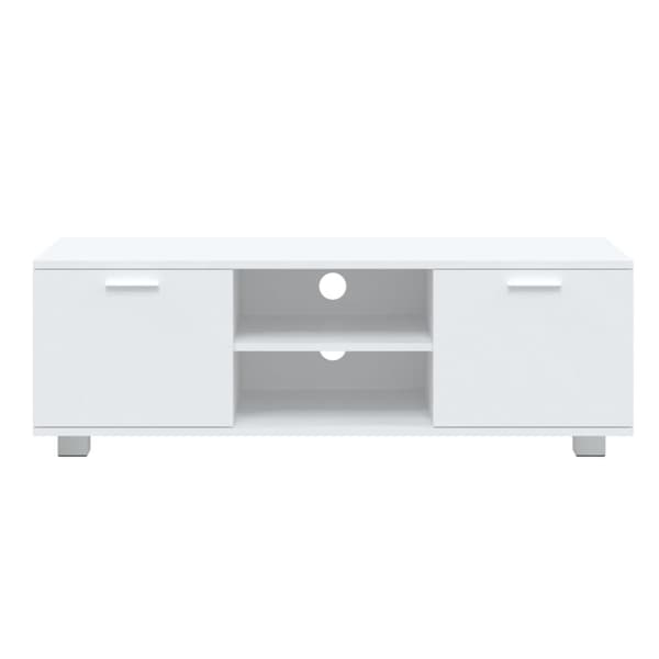Tv-bänk vit 120x40,5x35 cm konstruerat trä