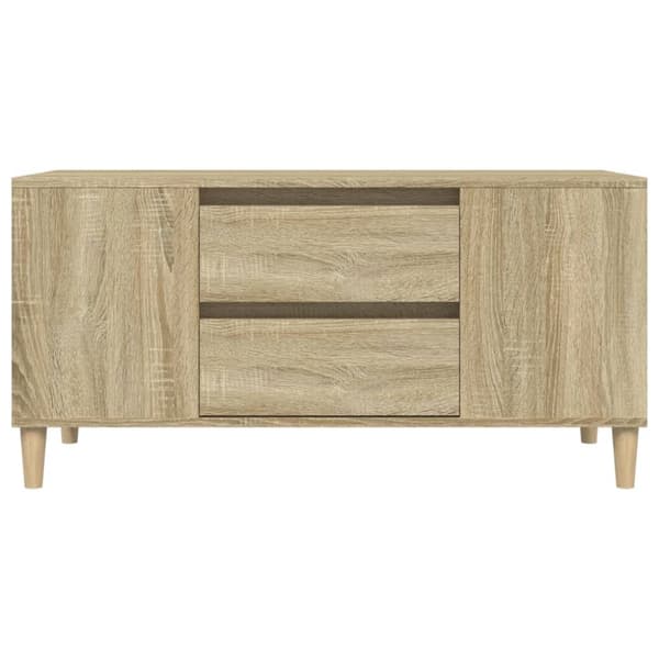 Tv-bänk sonoma-ek 102x44,5x50 cm konstruerat trä