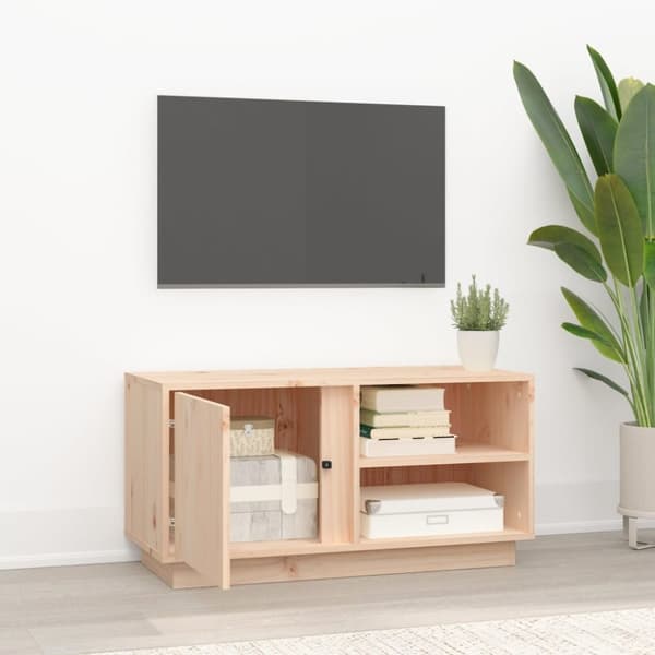 Tv-bänk 80x35x40,5 cm massiv furu