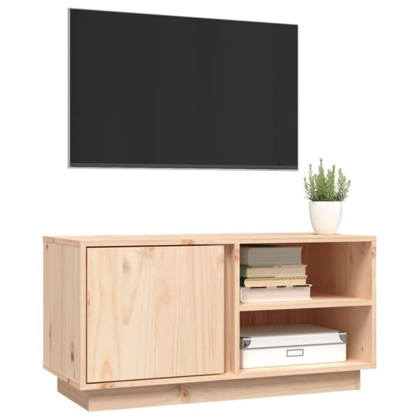Tv-bänk 80x35x40,5 cm massiv furu