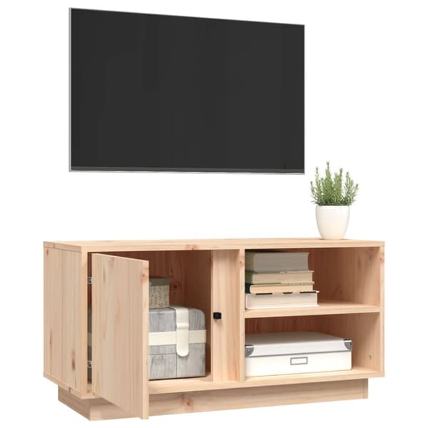 Tv-bänk 80x35x40,5 cm massiv furu