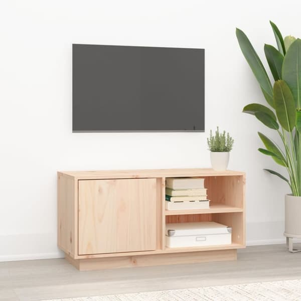 Tv-bänk 80x35x40,5 cm massiv furu