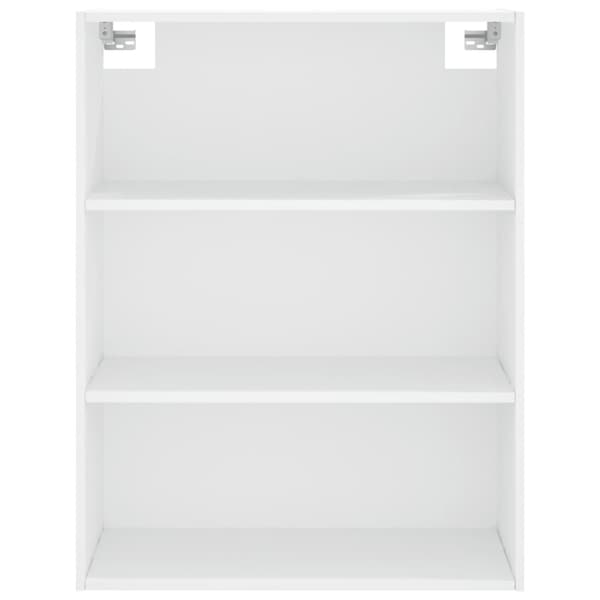 Högskåp vit 69,5x34x180 cm konstruerat trä