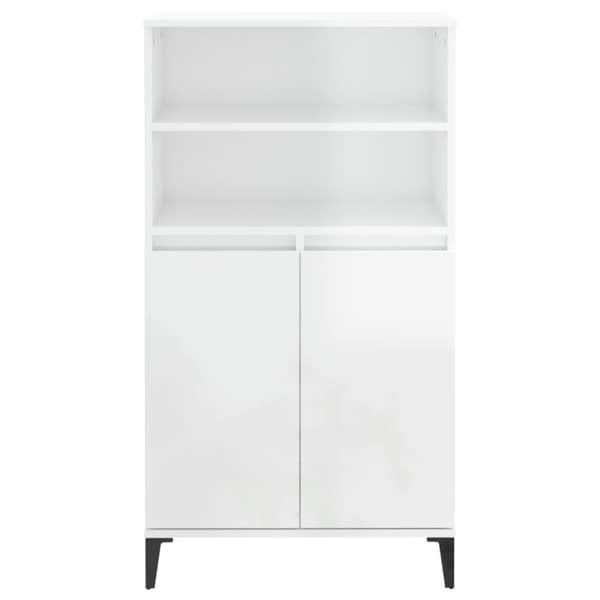 skab 60x36x110 cm konstrueret træ hvid højglans