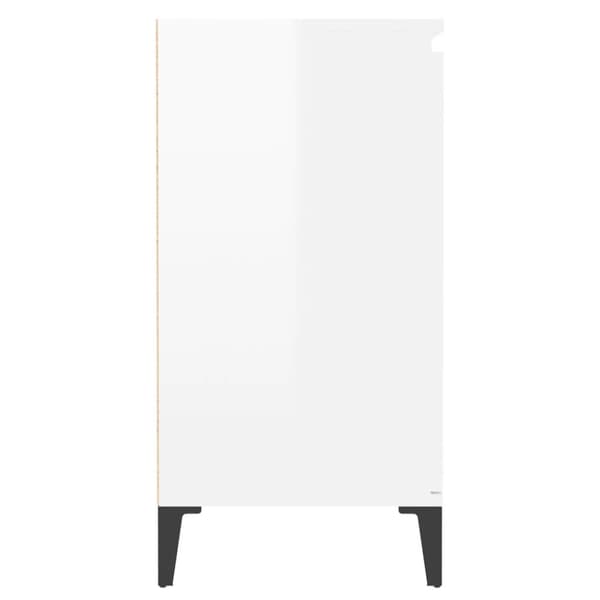 skænk 60x35x70 cm konstrueret træ hvid højglans