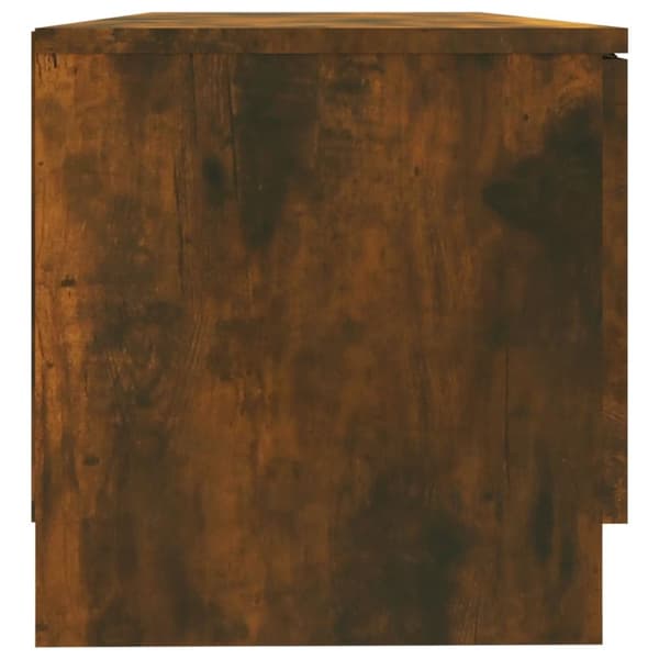 Tv-bänk rökfärgad ek 80x35x36,5 cm konstruerat trä