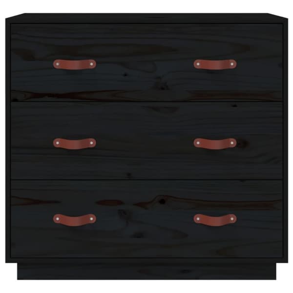 Senkki musta 80x40x75 cm täysi mänty