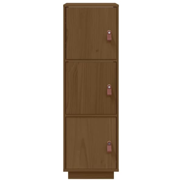 højskab 34x40x108,5 cm massivt fyrretræ gyldenbrun