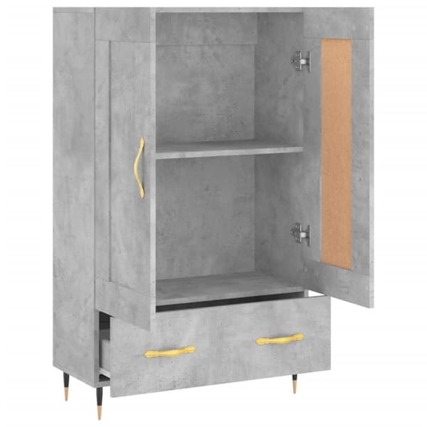 skab 69,5x31x115 cm konstrueret træ betongrå