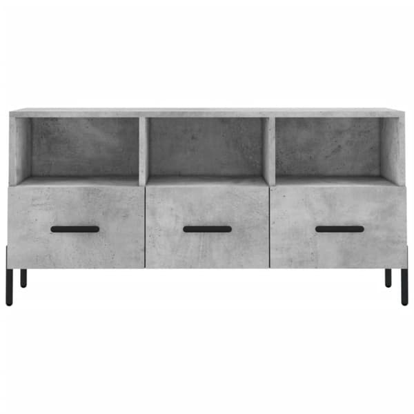 Tv-bänk betonggrå 102x36x50 cm konstruerat trä