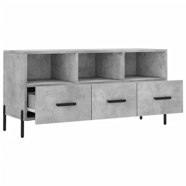 Tv-bänk betonggrå 102x36x50 cm konstruerat trä