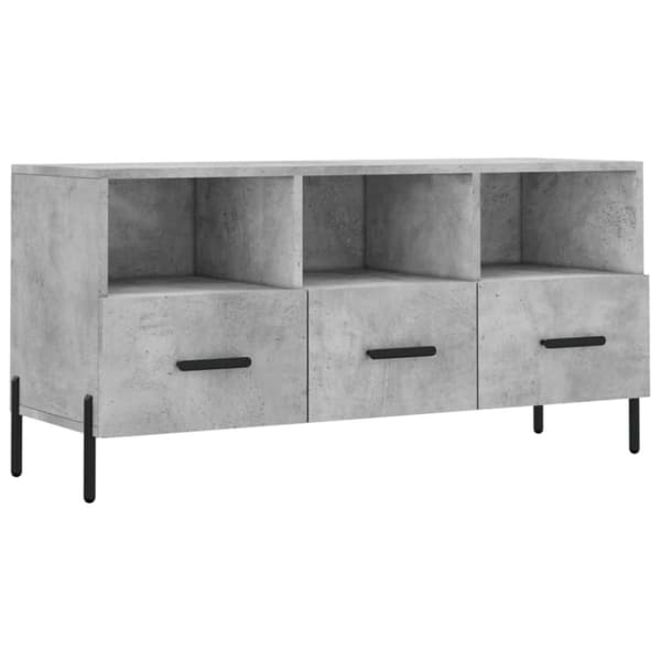 Tv-bänk betonggrå 102x36x50 cm konstruerat trä