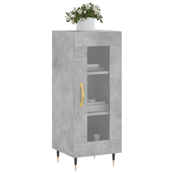 skænk 34,5x34x90 cm konstrueret træ betongrå