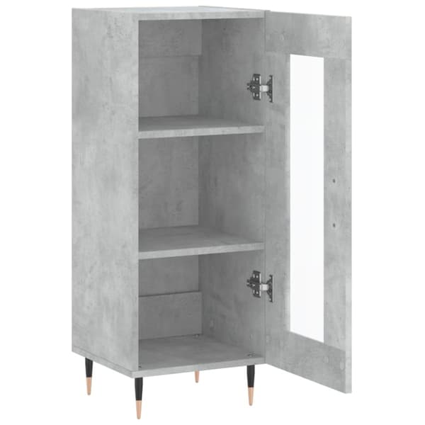 skænk 34,5x34x90 cm konstrueret træ betongrå