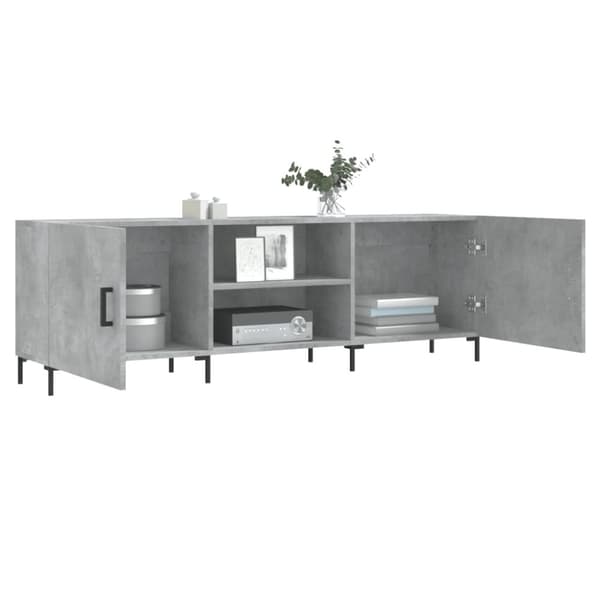 tv-bord 150x30x50 cm konstrueret træ betongrå