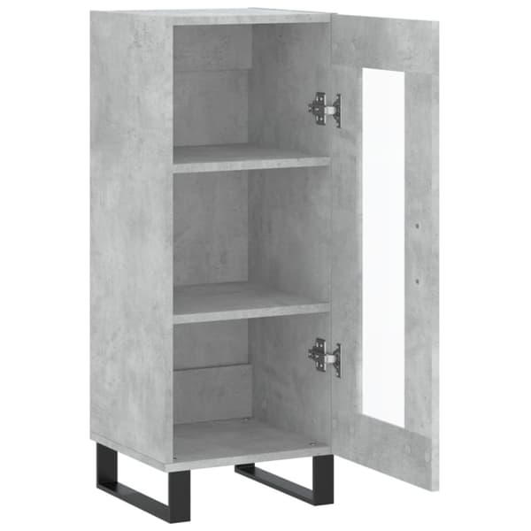skænk 34,5x34x90 cm konstrueret træ betongrå