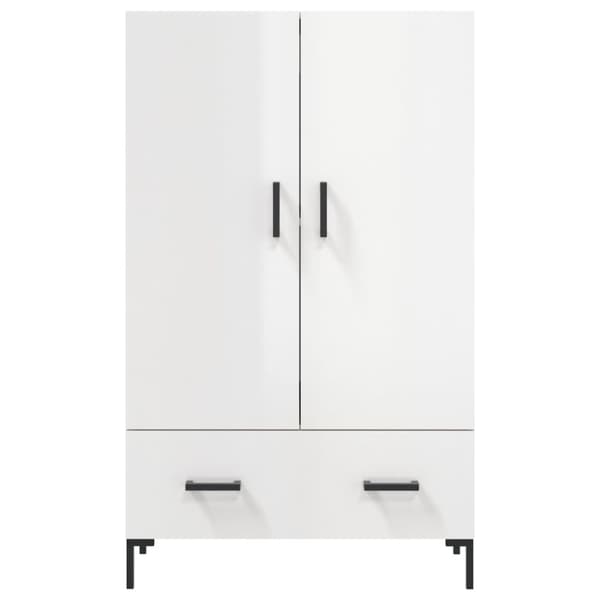 skab 69,5x31x115 cm konstrueret træ hvid højglans