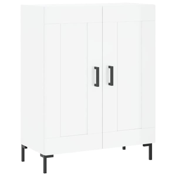 skænk 69,5x34x90 cm konstrueret træ hvid højglans