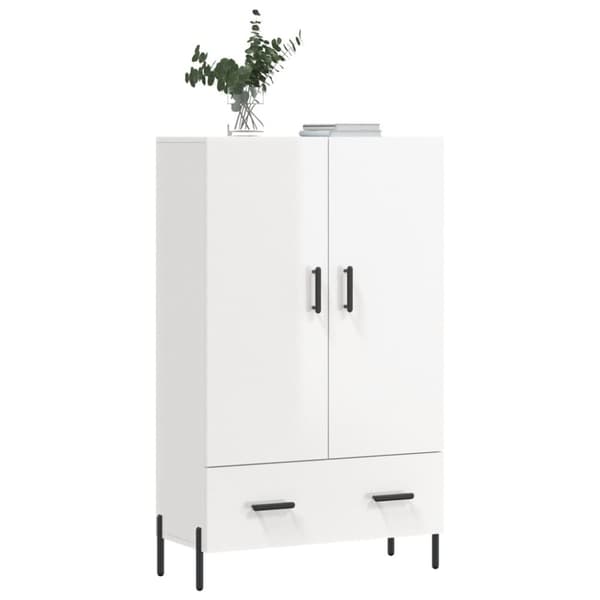 skab 69,5x31x115 cm konstrueret træ hvid højglans